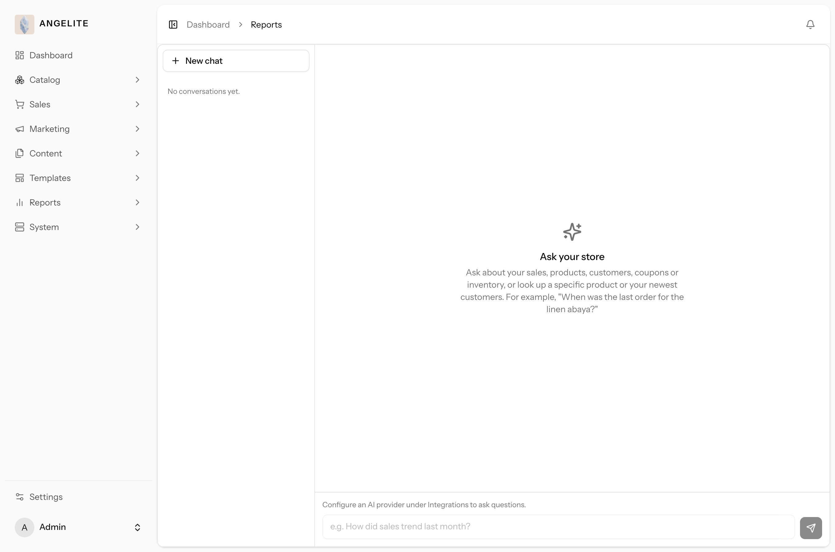Ask Your Store chat